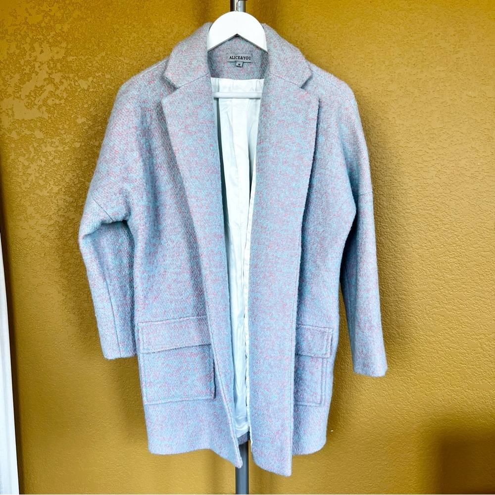 ASOS Alice & You Pastel Cocoon Coat